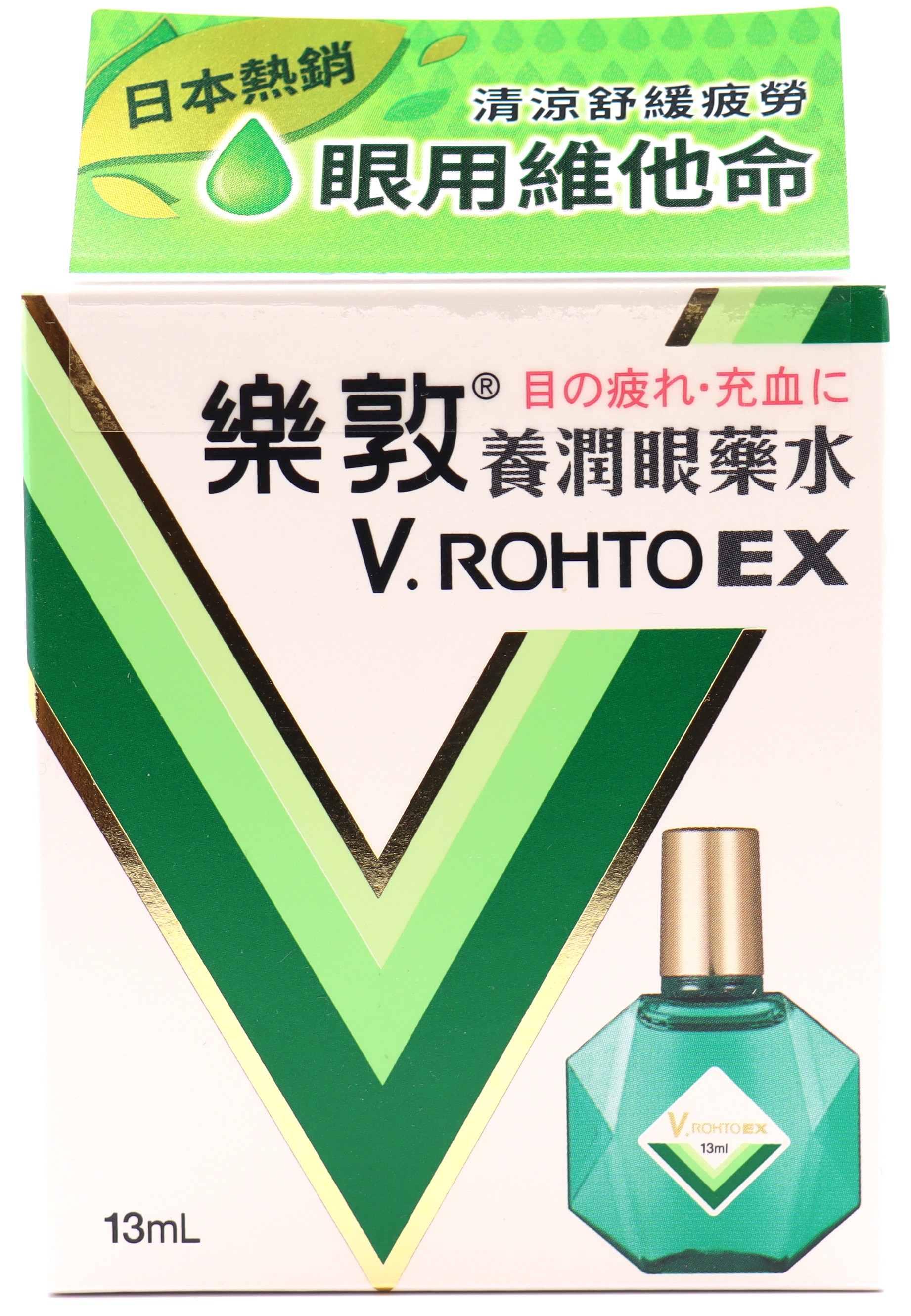 樂敦養潤眼藥水(綠)-13ml V.Rohto EX /A曼秀雷敦